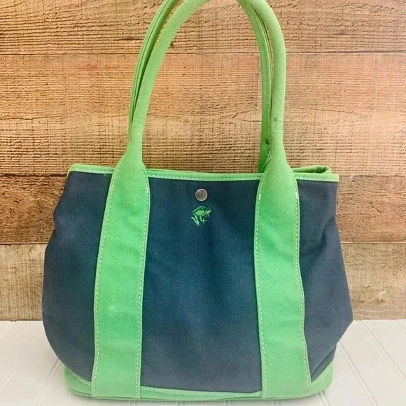 J. Crew Frog Canvas Tote/Purse - Picture 2 of 8